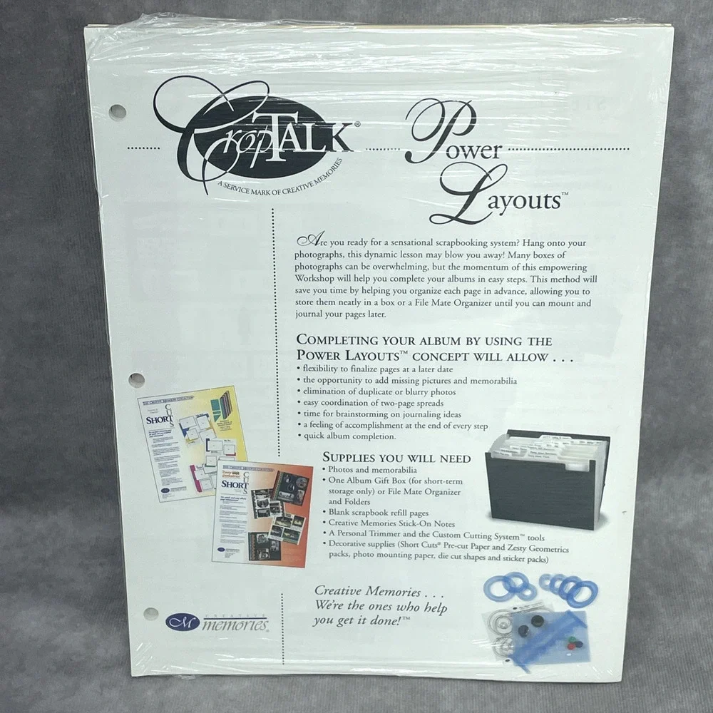 Creative Memories File Mate Accordion Organizer Storage & Crop Talk Power Layout